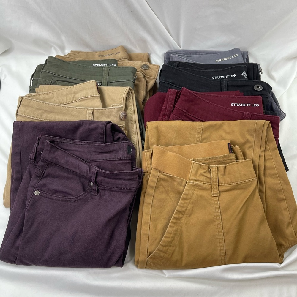 Lot of 8 Size 10, St John’s Bay, Lee, Buffalo pants, 2 corduroy, great condition